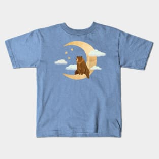 Bear On The Moon Kids T-Shirt